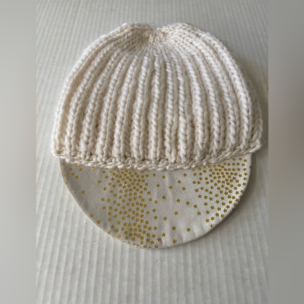 House of Lafayette Theo Wool Alpaca Woven Hat with Leather ⭐️ Stars on Brim - Picture 14 of 15